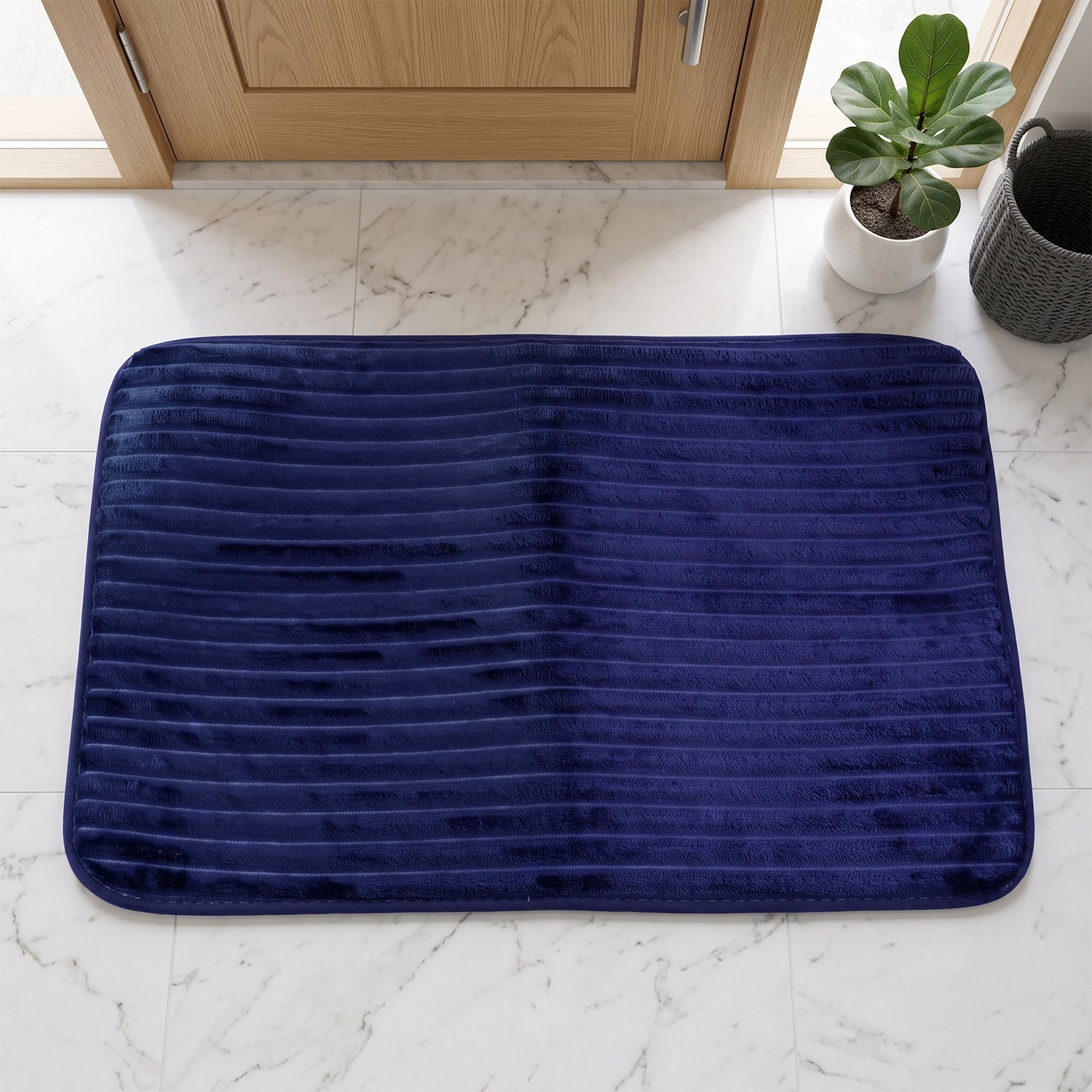 Anti Slip Soft Carpet Mat 60 x 39 Cm Memory Foam Bath Mat Absorbent (1 Pc)