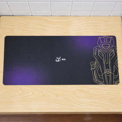 Purple Black Gradient Bath Runner, Gold Line Art Anti-Slip Mat (1 Pc, 70x30 Cm)