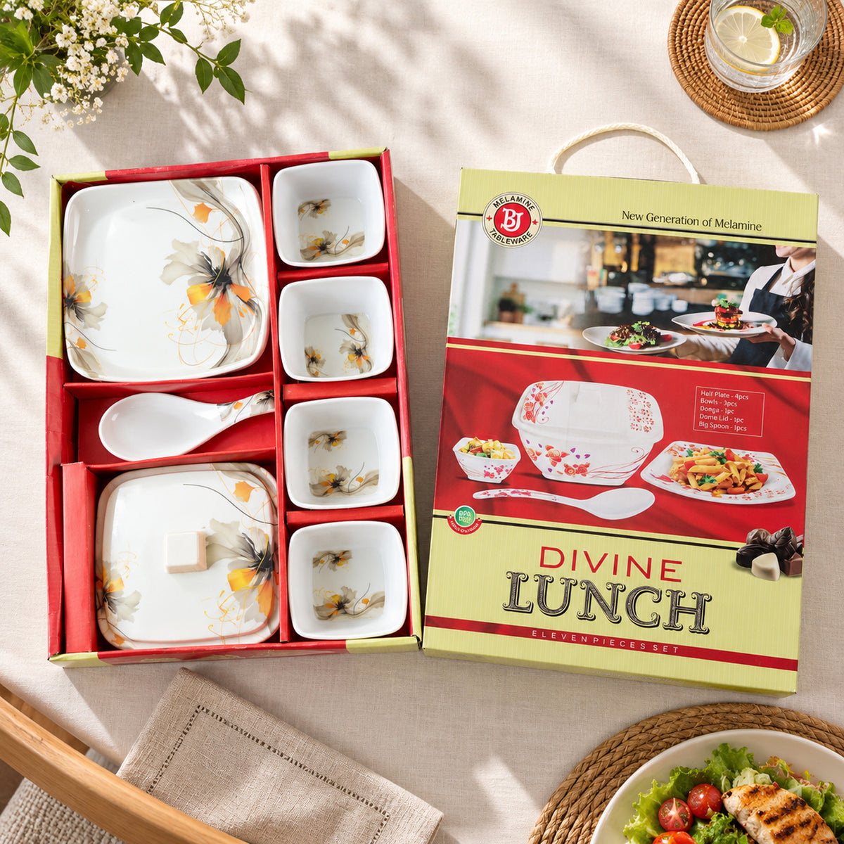 Plastic Dinner Set – 11-Piece Food-Grade Tableware | Jiaqi
