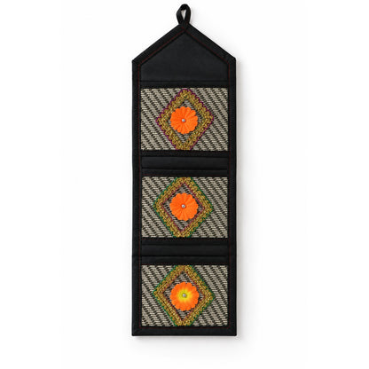 Foldable Hanging Organizer – 3 Pocket Wall Holder | Indo Glow
