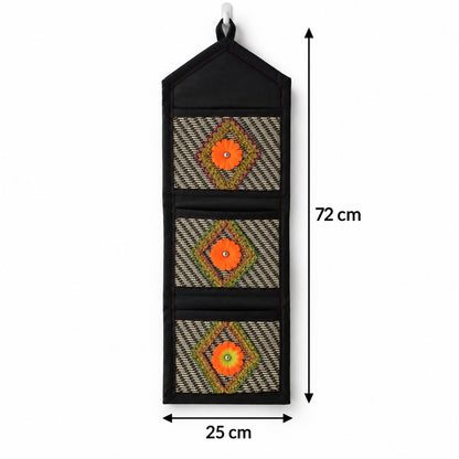 Foldable Hanging Organizer – 3 Pocket Wall Holder | Indo Glow