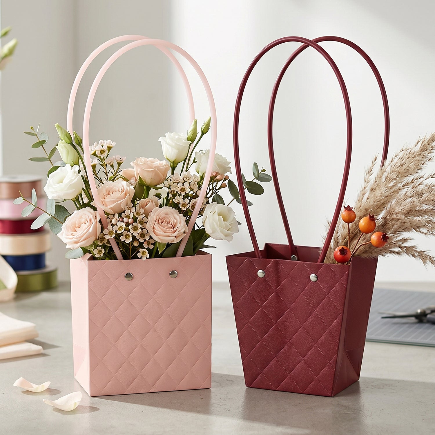 Flower bag handle detail