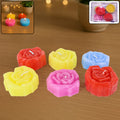 Rose Shaped Wax Candle Set – Elegant 6-Piece Home Decor
