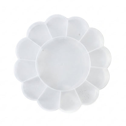 13 Section Flower Shape Transparent Plastic Organizer Storage Box (1 Pc)