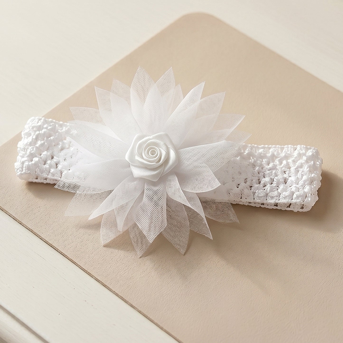 Cute Soft Elastic Floral Baby Headband Stylish Stretchable Hair Band (1 Pc)