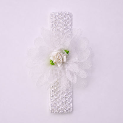 Cute Soft Elastic Floral Baby Headband Stylish Stretchable Hair Band (1 Pc)