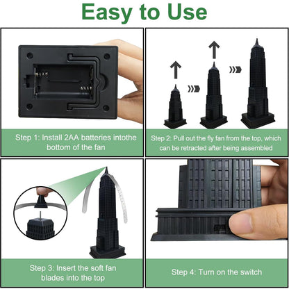 Medium Tabletop Fly Repeller Fan Tower Design Food Protection (1 Pc)