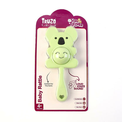 Koala Baby Rattle Toy for Newborns with Gentle Sound and Easy-to-Hold Comfort Grip