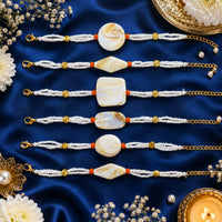 Premium Marble Beaded Rakhi Bracelet | Elegant Handmade Raksha Bandhan Gift