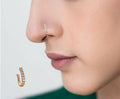 Rose Gold Plated Nose Ring with Diamond Sparkle – Elegant & Lightweight