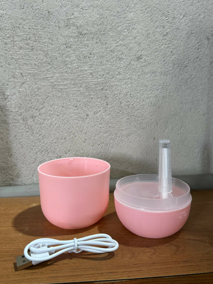 Cute Pink USB Humidifier with Night Light & Dual Spray for Home & Office