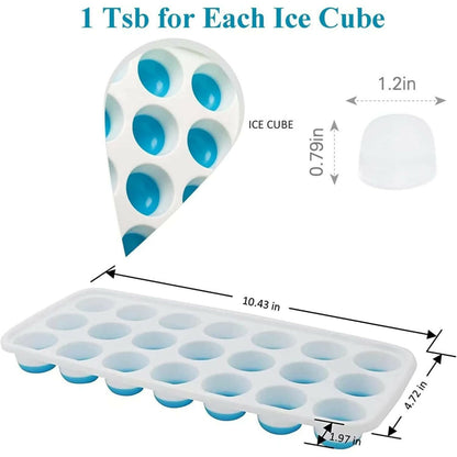 Pop it Ice tray with lid Pack of 2