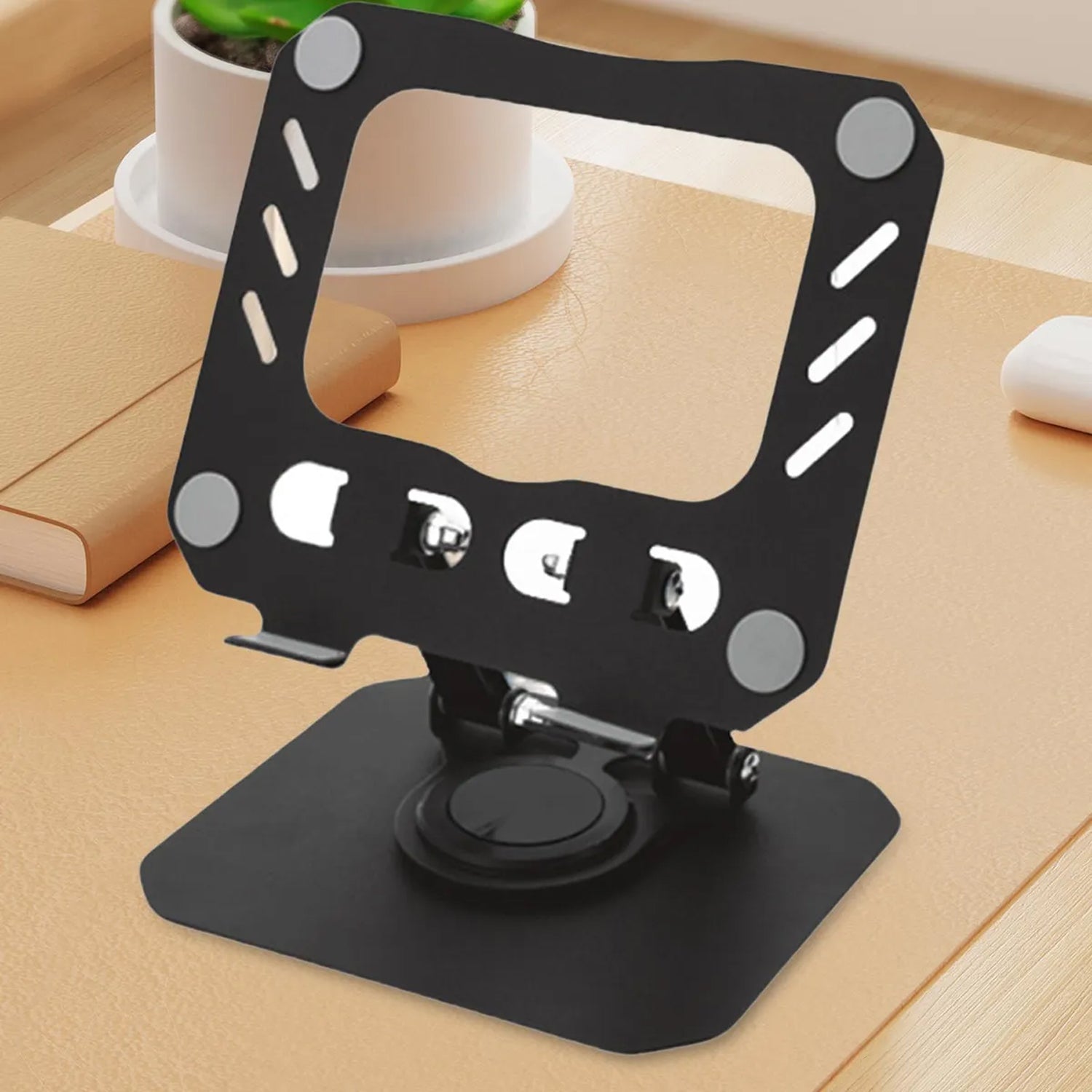 Side view metal laptop stand