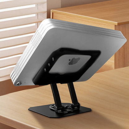Foldable stand showing metal construction