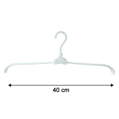 Collapsible plastic clothes hanger size reference