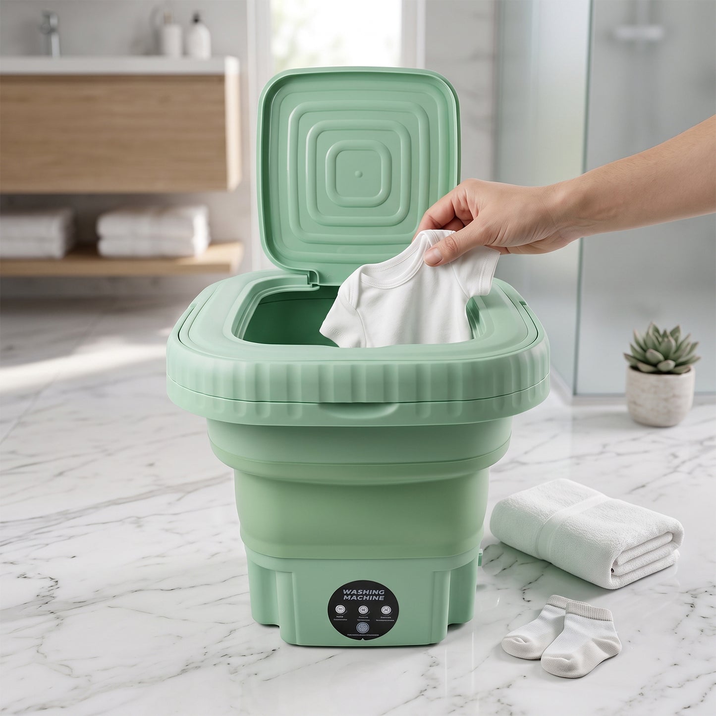 Portable Washing Machine – Mini Folding Washer for Delicates | DeoDap