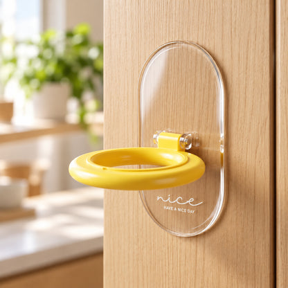 Toilet Seat Lifter with Folding Ring Handle and Self Adhesive Clear Base (1 Pc)