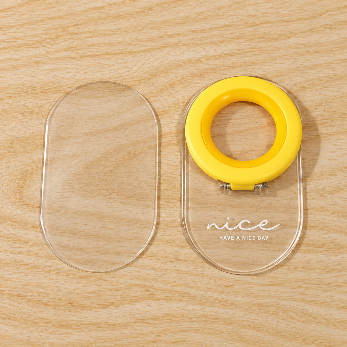 Toilet Seat Lifter with Folding Ring Handle and Self Adhesive Clear Base (1 Pc)
