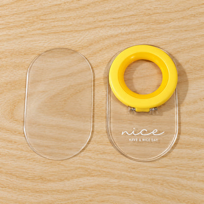 Toilet Seat Lifter with Folding Ring Handle and Self Adhesive Clear Base (1 Pc)