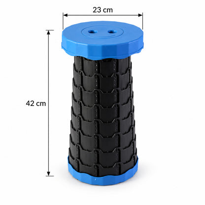 Telescopic Folding Stool, Retractable Portable Camping and Fishing Seat (1 Pc, 42x23 Cm)