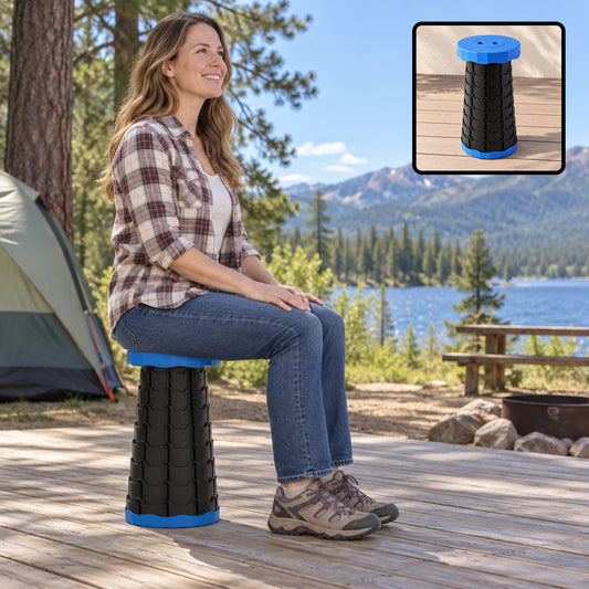 Telescopic folding stool camping fishing seat