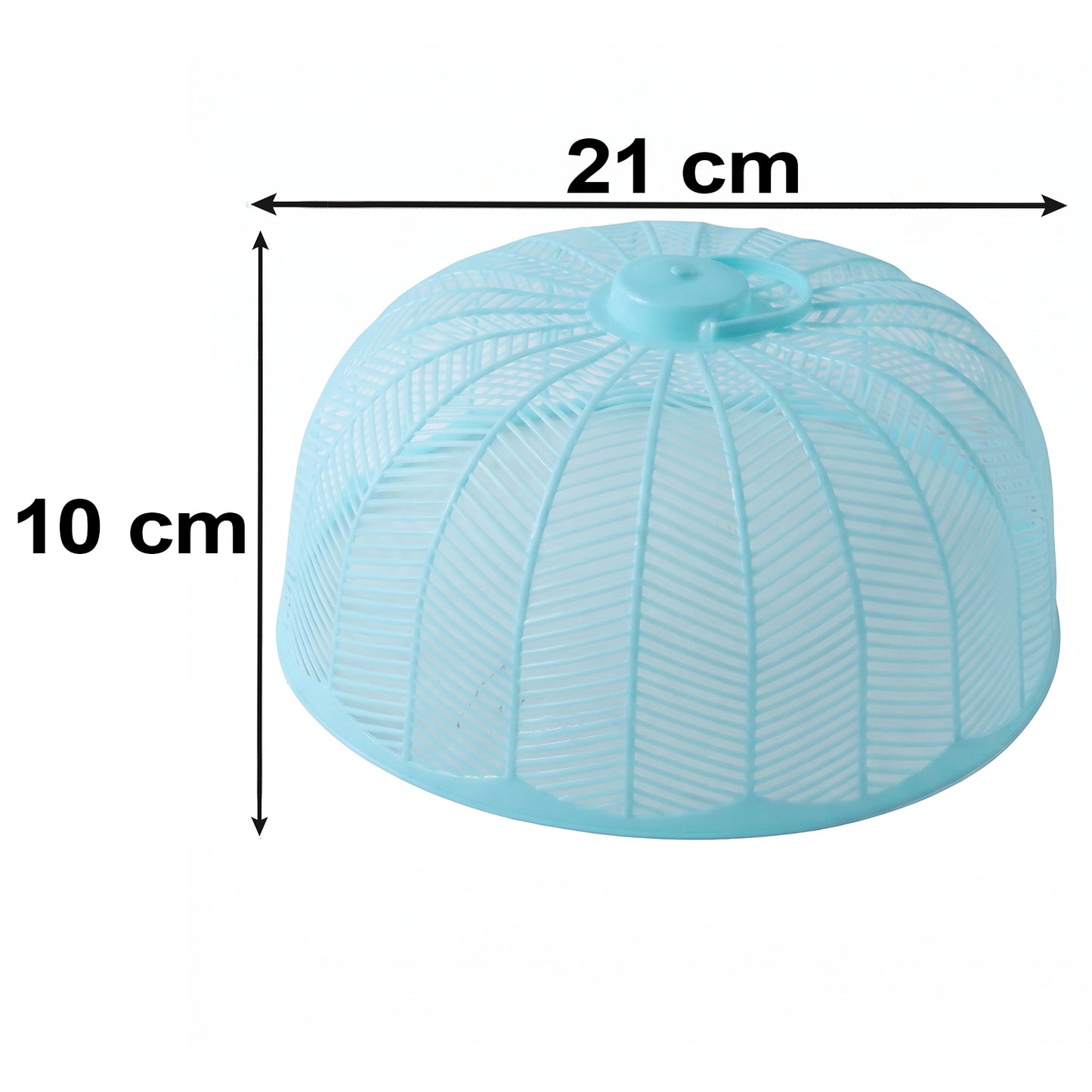 Plastic Mesh Food Cover Dome with Handle for Dining Table 21x10 Cm (1 Pc)
