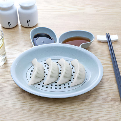 Multi-Purpose Dumpling & Snack Serving Plate (1 Pc)