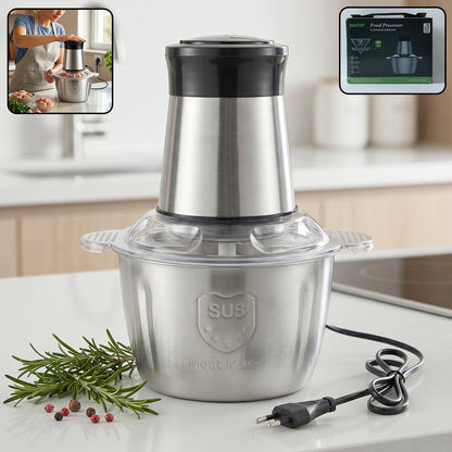 Electric SS food processor 2 litre stainless steel chopper mixer grinder