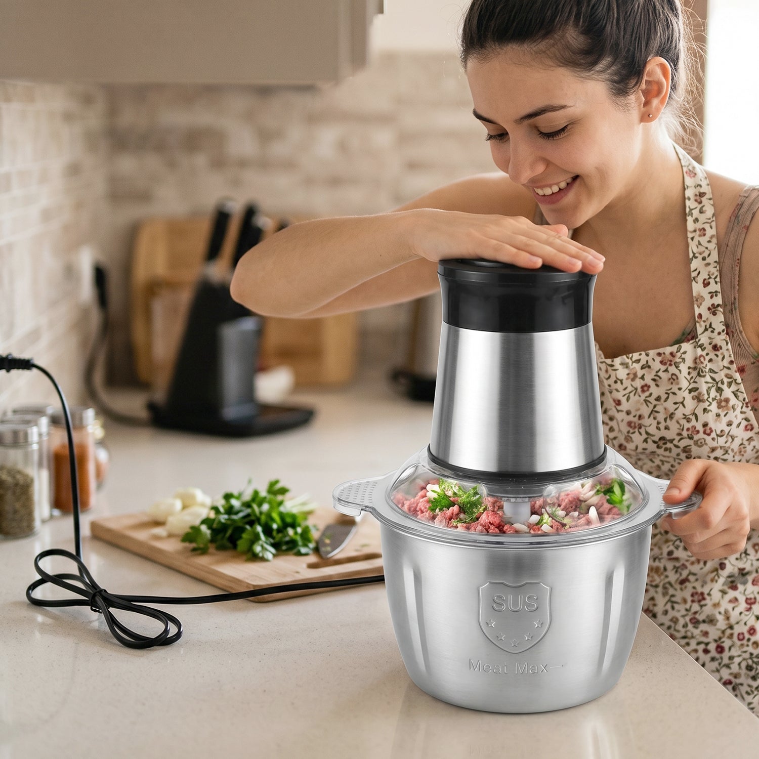 Steel food processor mixer grinder
