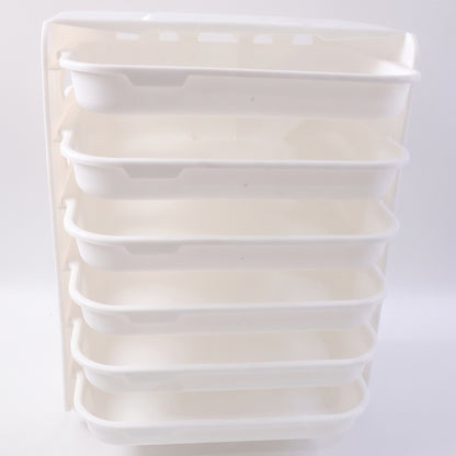 Wall Mount 6-Layer Food Storage Rack – Stackable, Space-Saving Organizer