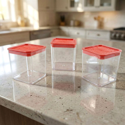 3 Piece Airtight Food Storage Container Set (1 Set / 350 ML)