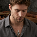 Silver-Plated Peacock Pendant Chain – Elegant Ethnic Necklace for Men