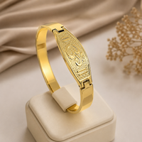 Golden Plated Om Engraved Religious Kada