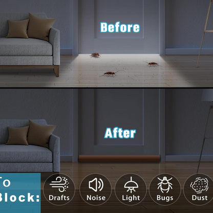 Twin Door Draft Stopper / Guard Protector for Doors and Windows