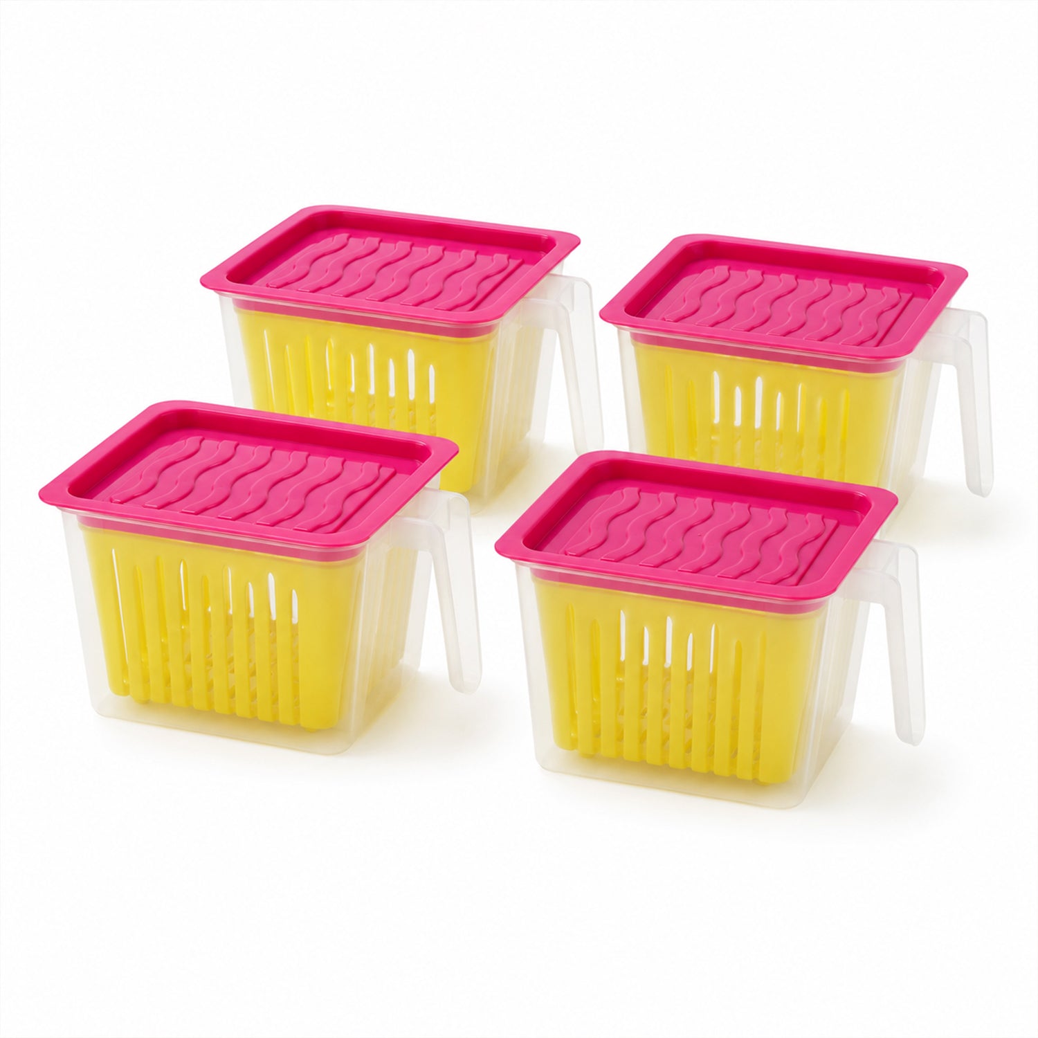 Fridge Storage Containers – 4 Pcs Plastic Set | Organivo