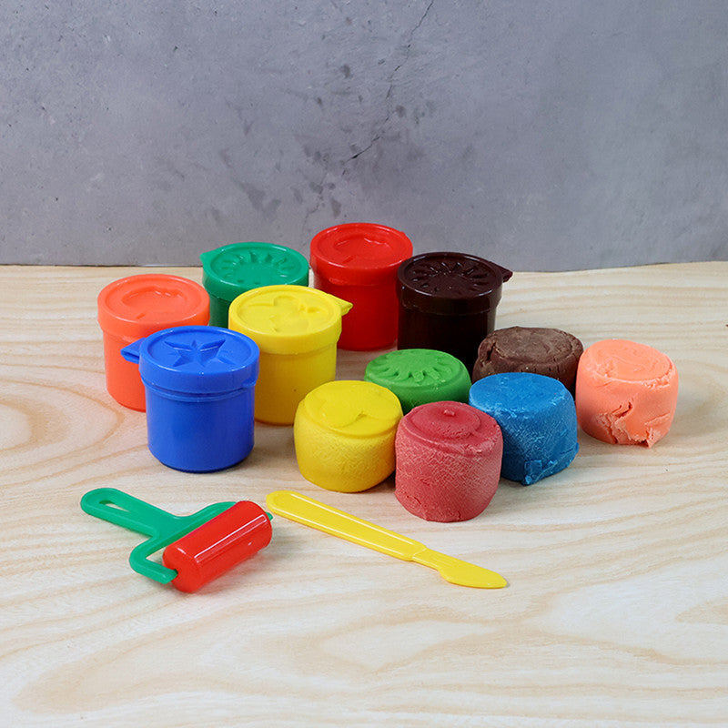 Khyati Frisky Dough Set – 6 Colour Modelling Clay with Roller & Cutter