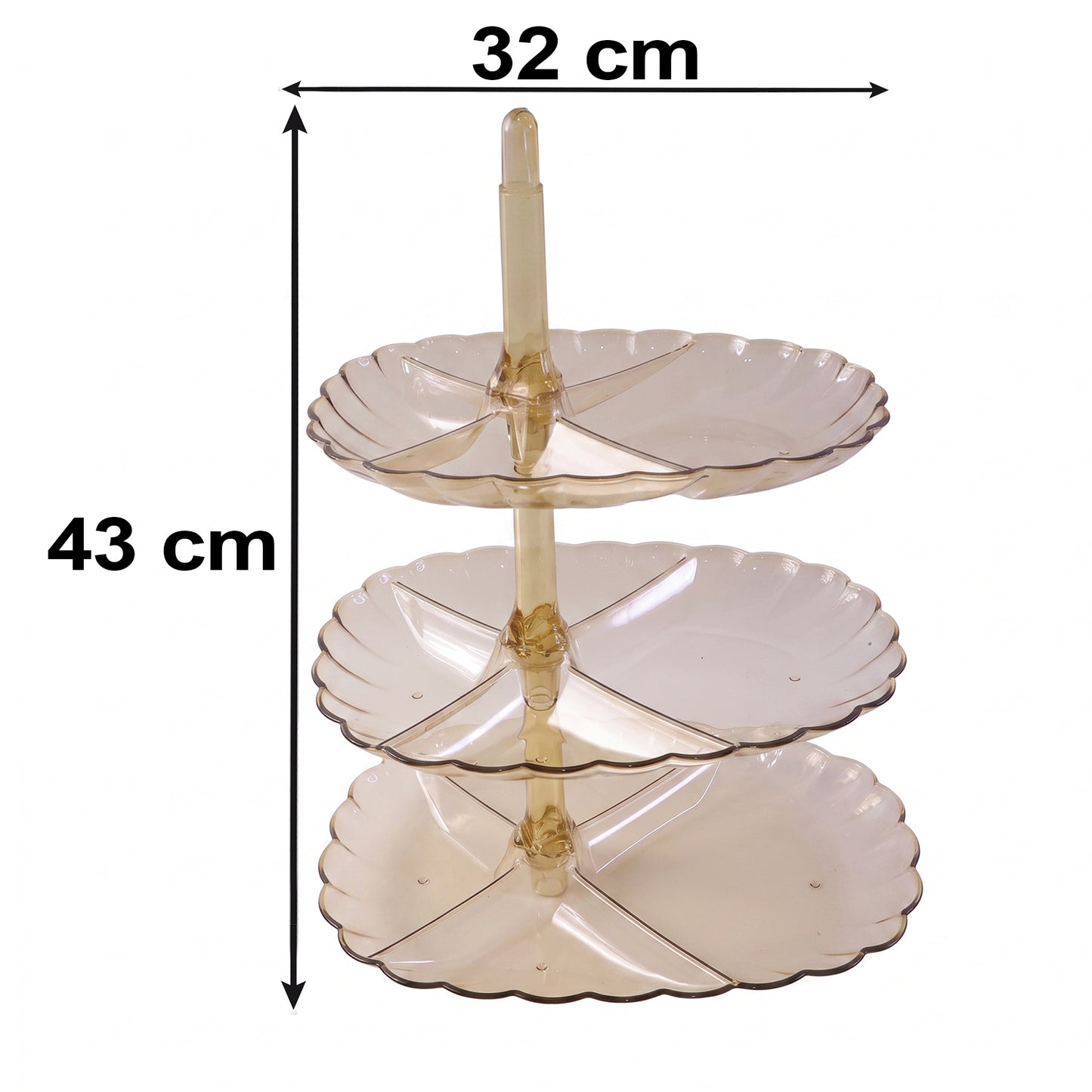 Three tier snack stand size details