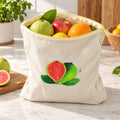 Reusable Cotton Fruit and Vegetable Storage Bag with Zip (1 Pc, 29x28.5 Cm)