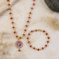 Rudraksha Necklace & Bracelet Set – Elegant Traditional Jewelry