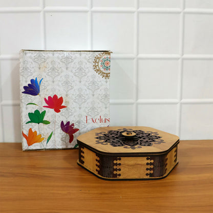 Hexagon Decorative Dry Fruit & Mukhwas Storage Box