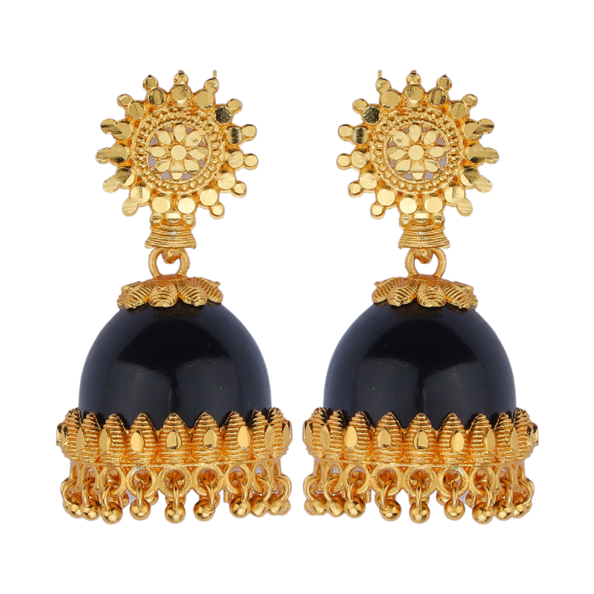 Gleaming Charm: Traditional Jumka Earrings