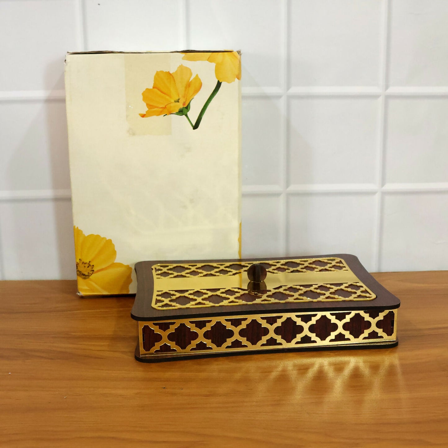Dry fruit container placed on table as a decorative and functional storage solution