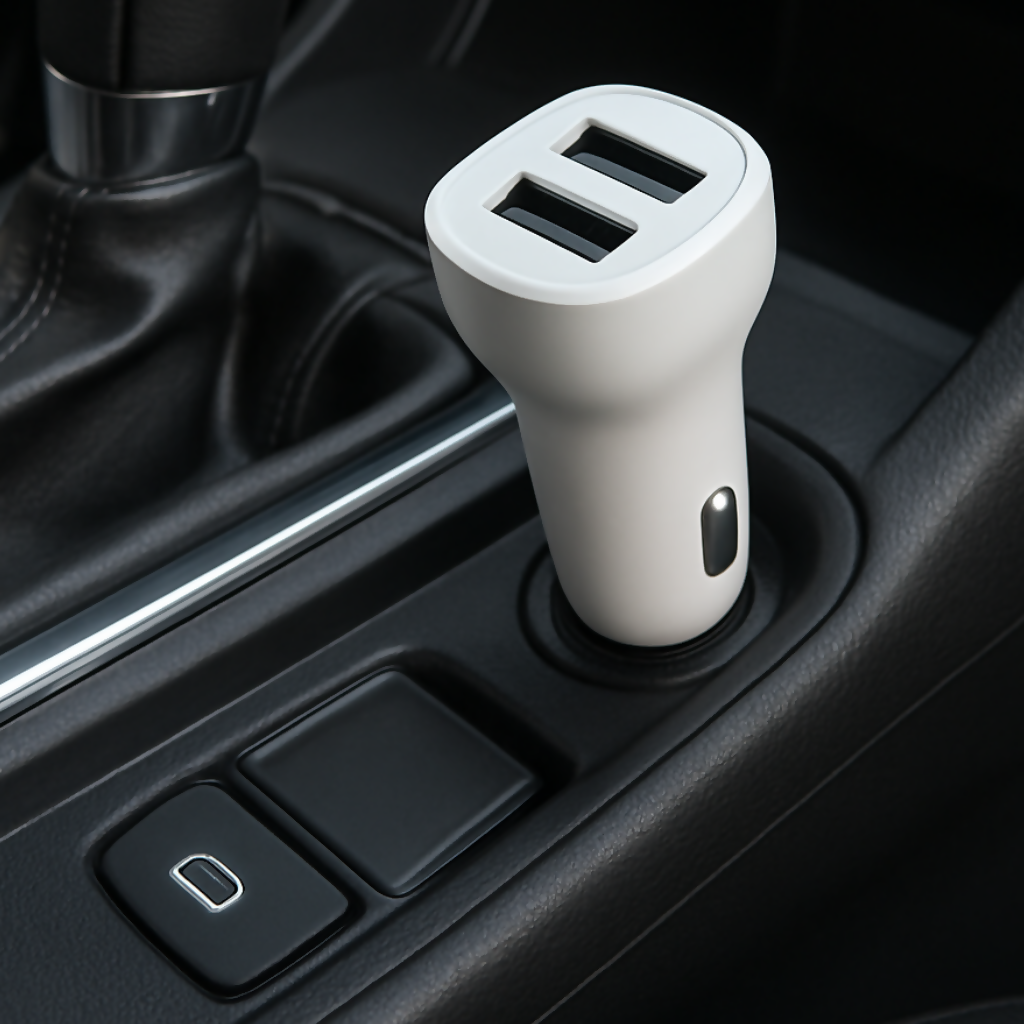 Uniteq 65W Dual USB Fast Car Charger Adapter 2 Port (White)