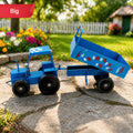 Handcrafted Blue Metal Tractor Toy – Vintage Charm & Durability