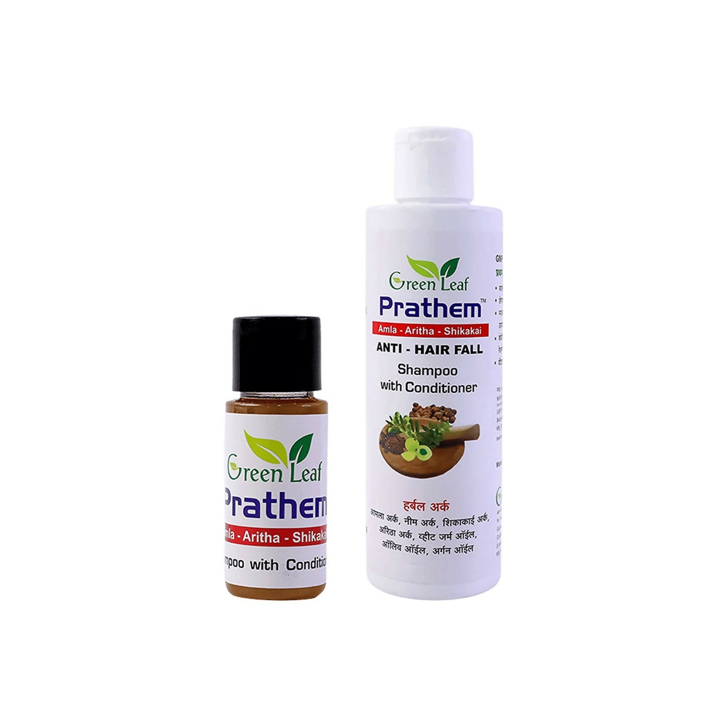 Green Leaf Prathem Herbal Shampoo with Conditioner for Smooth & Nourished Hair Care