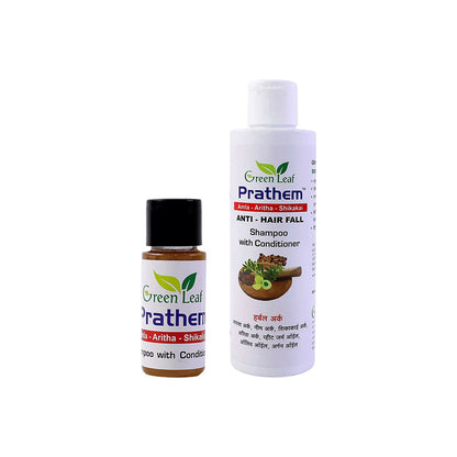 Green Leaf Prathem Herbal Shampoo with Conditioner for Smooth & Nourished Hair Care