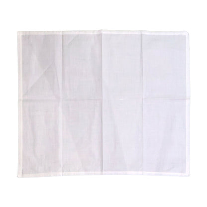 Set of 12 White Cotton Handkerchiefs for Men & Women – Soft & Absorbent Daily Use Hanky
