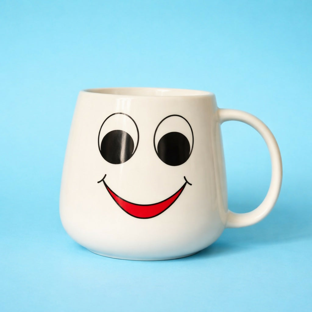 Smiley Face Printed Ceramic Coffee Mug Cute Tea Cup (Design may vary)