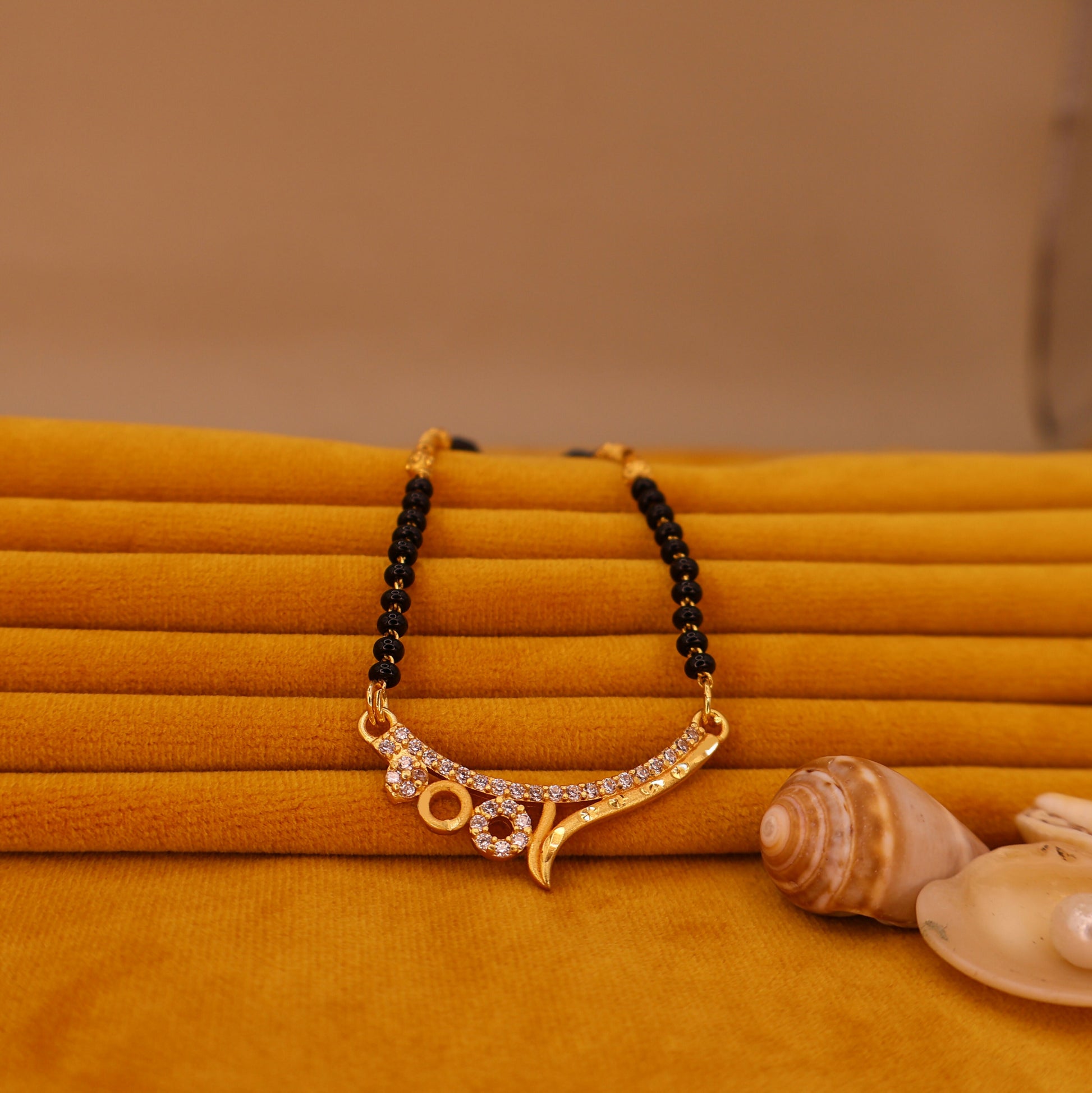 Gold Plated Modern AD Mangalsutra For women