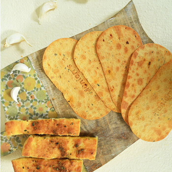 Maniarr's Garlic Bread Khakhra Wheat Chips (60Gm)